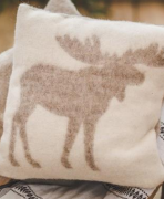 Heimdall norway - moose - pillow - beige