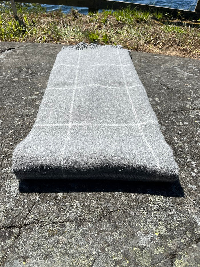 Heimdall Norway - Hemsedal - Grey - 100% Pure New Wool -Blanket