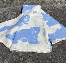 Load image into Gallery viewer, Heimdall norway - polarbear blanket - light blue
