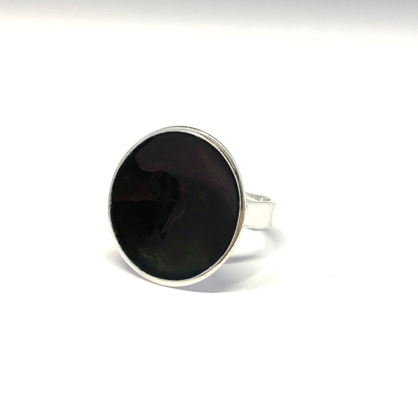 Embla - northern lights - ring – handmade in norway