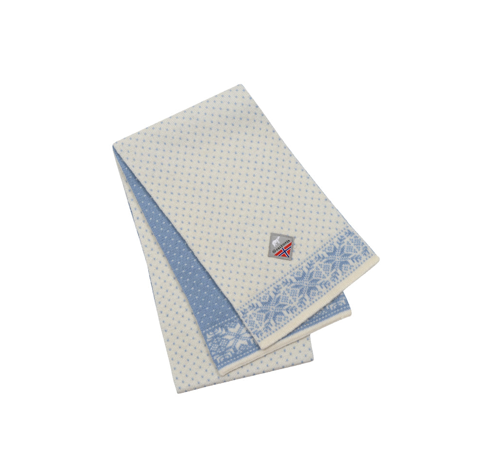 NORLENDER SNOWFLAKE WOOLEN SCARF MADE IN NORWAY